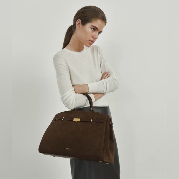 DeMellier Hudson Suede Bag, Large, Mocha Brown - Picture 9 of 12